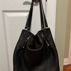 Burberry Black Hobo Bag with Gold Hardware